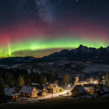 polárna žiara nad Slovenskom